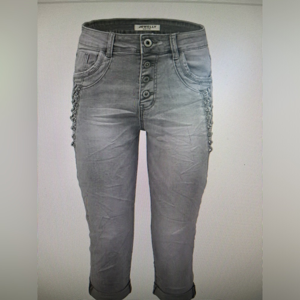 Jewelly Women's  Gray Capri jeans sz S/36